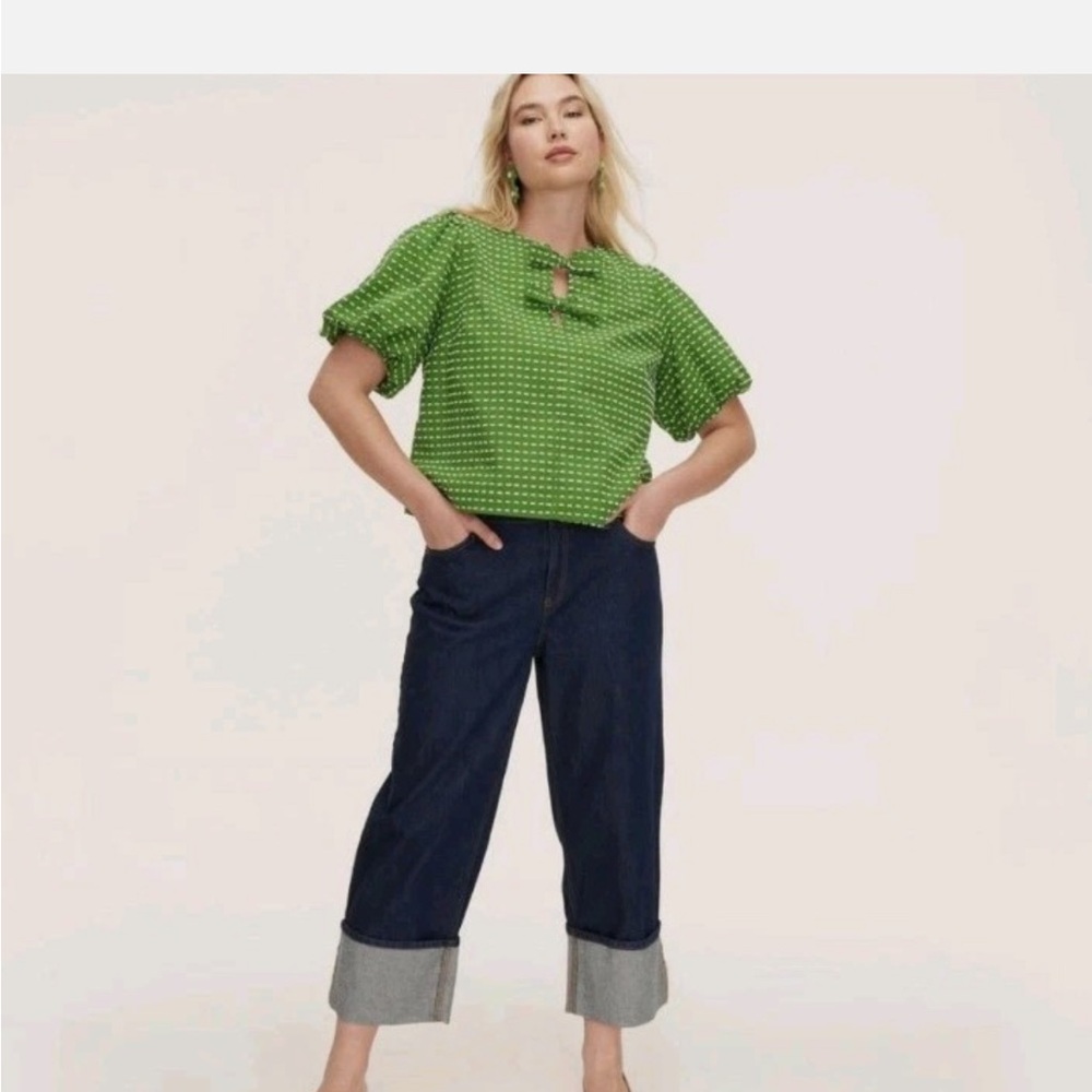 Women’s High Rise Straight Leg Wide Cuff Jeans - kate spade New York x Target